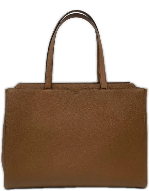 Leather Handbag Shopping Bag (pre-owned)