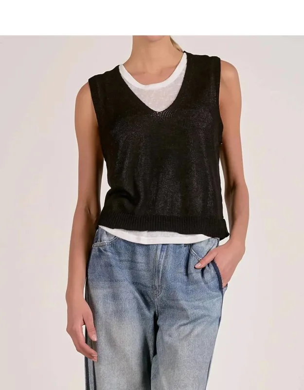 Layered Sweater Tank Top