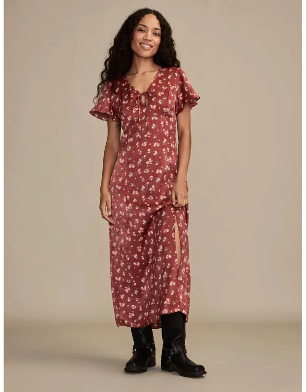 Flutter Sleeve Midi Dress