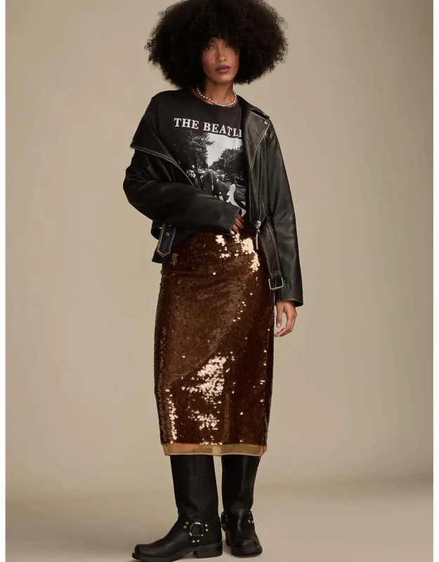Sequin Midi Skirt