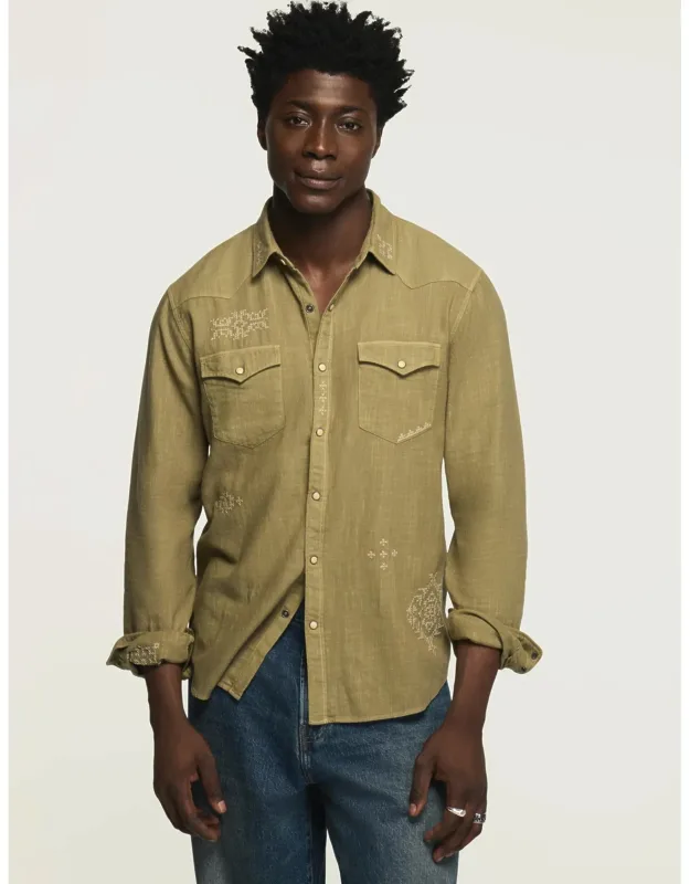 Embroidered Western Shirt
