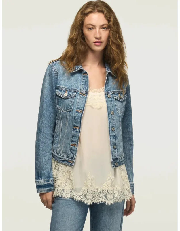 Denim Shrunken Trucker Jacket