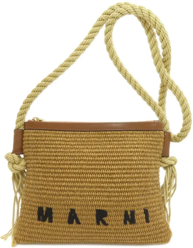 Raffia Shoulder Bag (pre-owned)