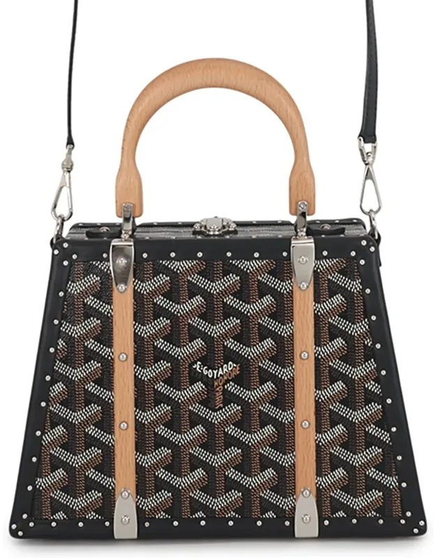 Pvc Leather Wood Handbag (pre-owned)