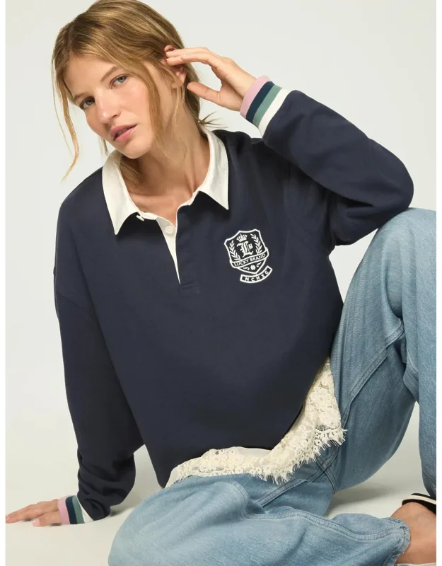 Rugby Polo Knit Top