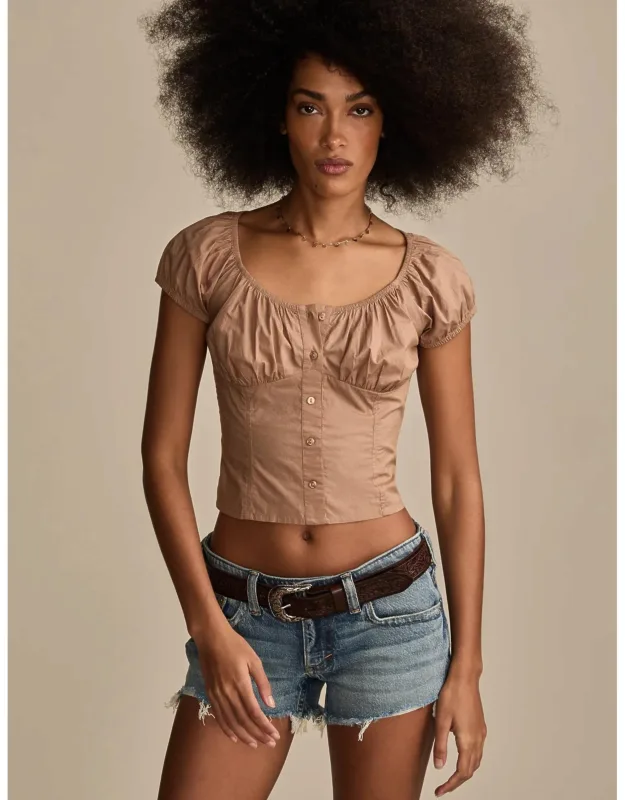 Short Sleeve Corset Top