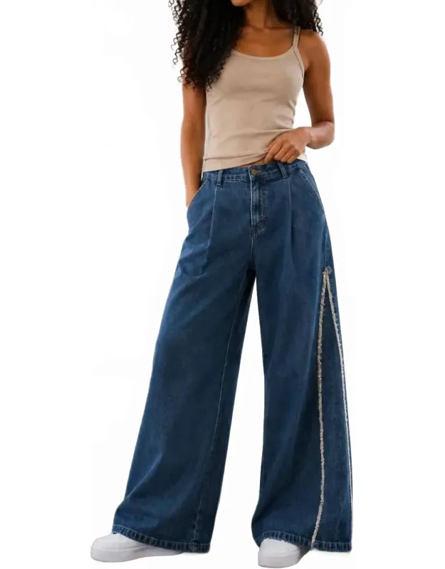 Frayline Wide Leg Jeans