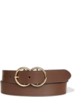 Leather Belt With Double Ring Buckle