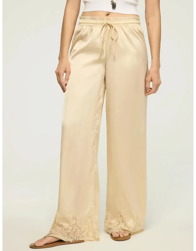 Lace Trim Pants