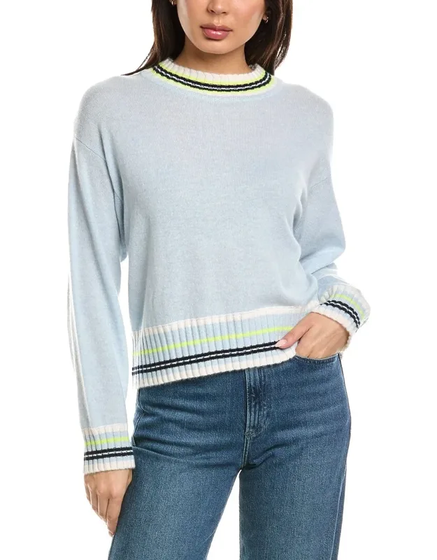 Stitchy Trim Crewneck Sweater