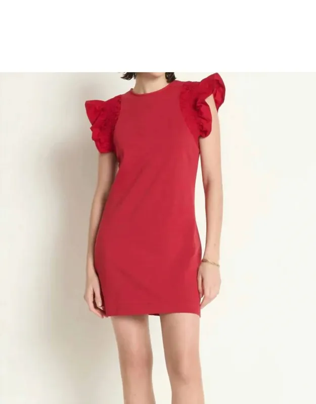 Ruffle Sleeve Dress