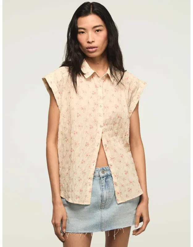 Banded Sleeve Buttonup Shirt