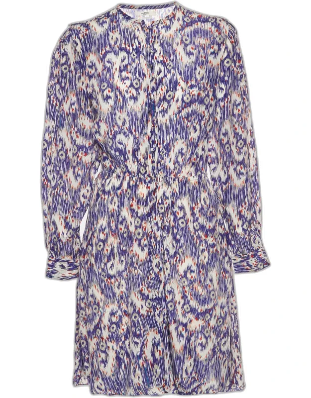 Abstract Print Knee Length Dress