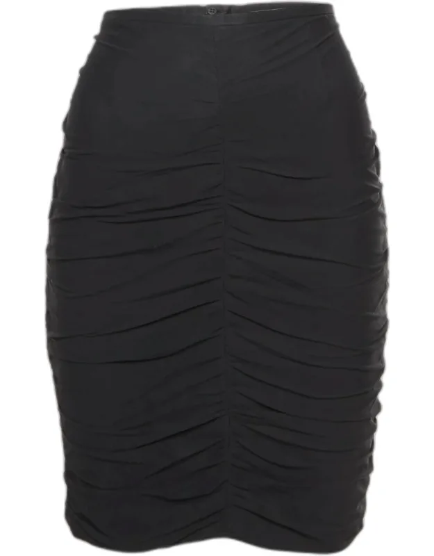 Silk Ruched Mini Skirt