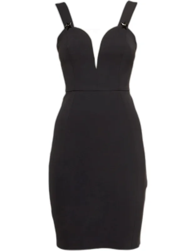 Stretch Crepe Sheath Mini Dress