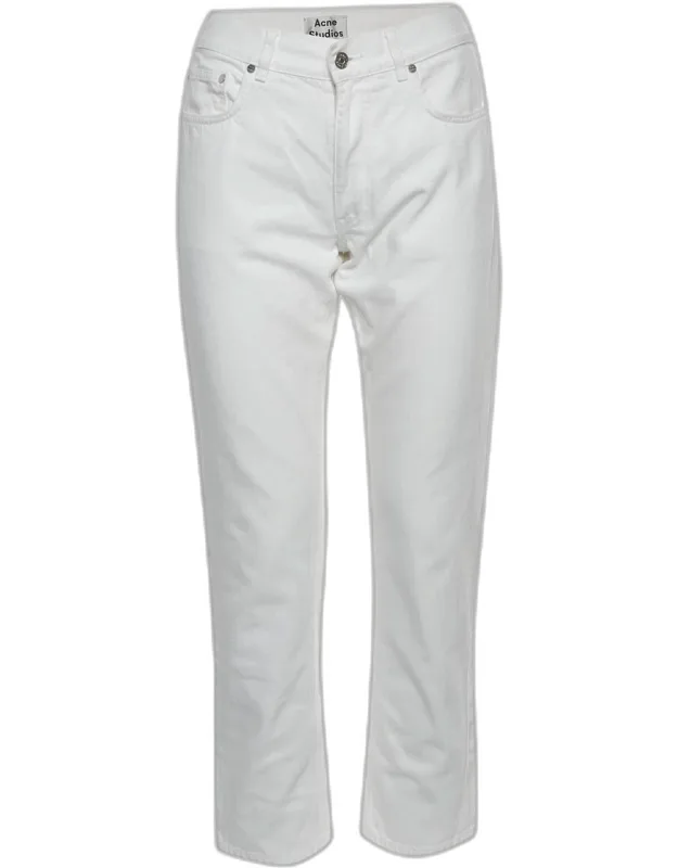 White Denim Straight Leg Jeans