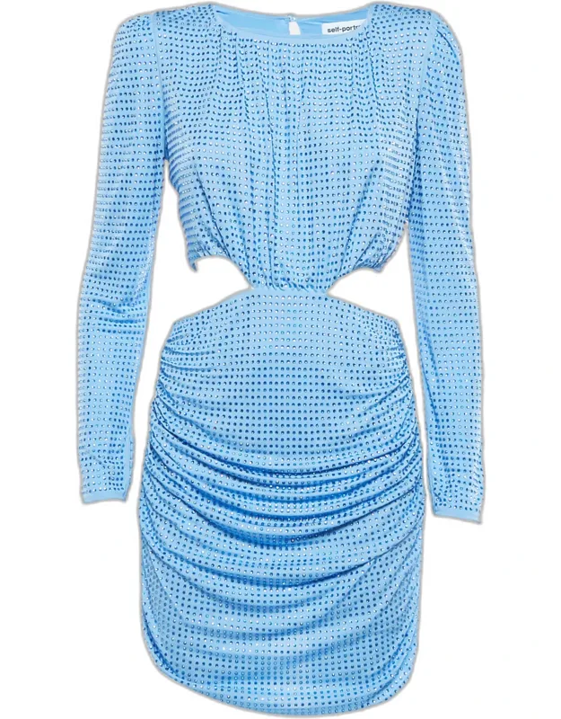 Embellished Jersey Cut Out Mini Dress