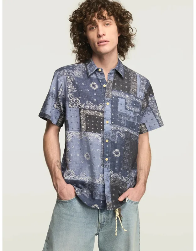 Short Sleeve Bandana Print San Gabriel Shirt