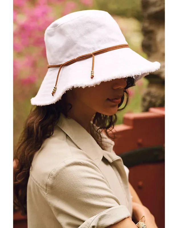 Fringed Cotton Bucket Hat
