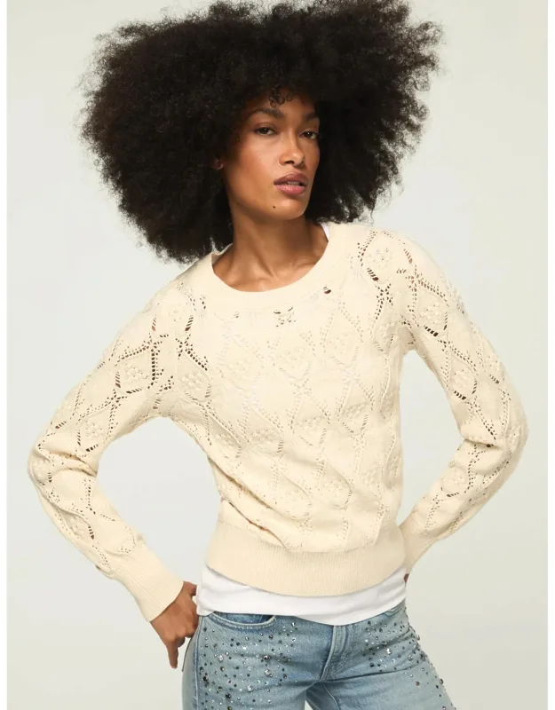 Lace Crew Neck Sweater