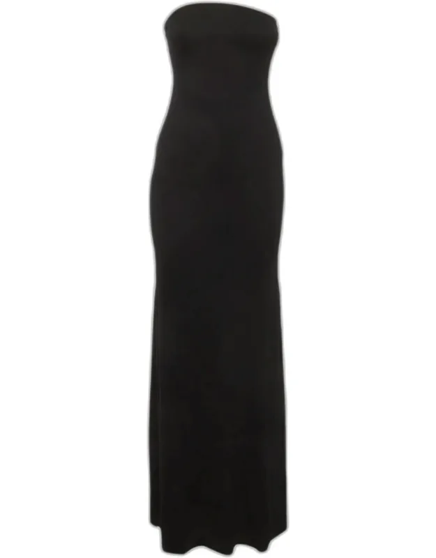 Chats By C. Marra Maxi Dress With Sheer Yoke And Stretch Fabric