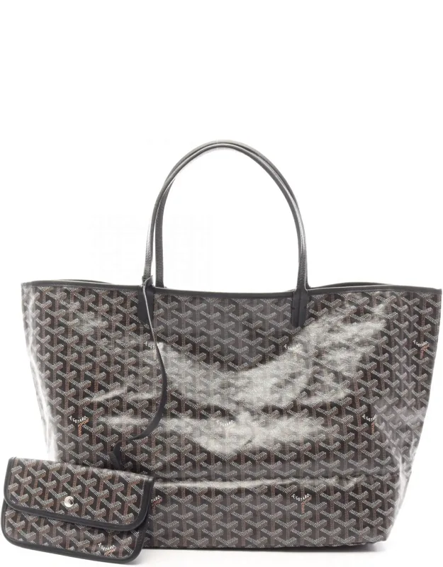 Pvc Coated Canvas Leather Tote Bag (pre-owned)