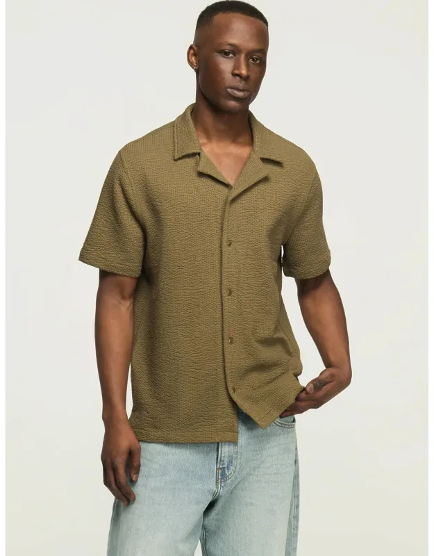 Seersucker Short Sleeve Knit Shirt