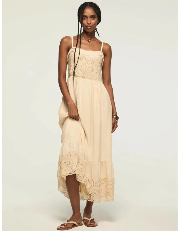 Cutwork Midi Dress