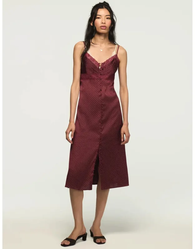 Lace Slip Midi Dress