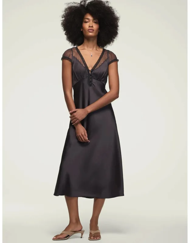 Short Sleeve Lace Maxi Dress