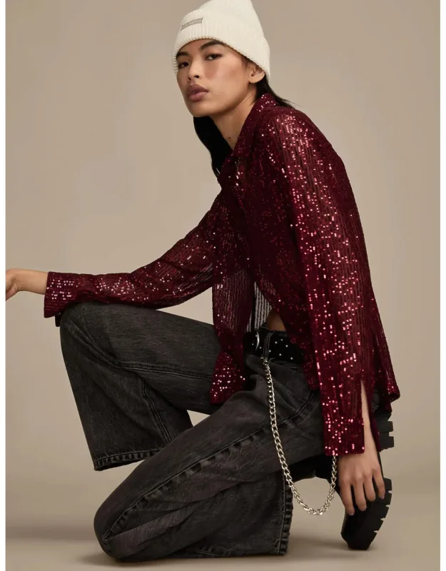 Sequin Buttondown Shirt