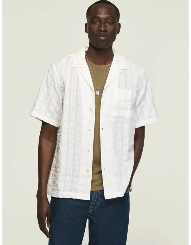 Seersucker Camp Collar Shirt