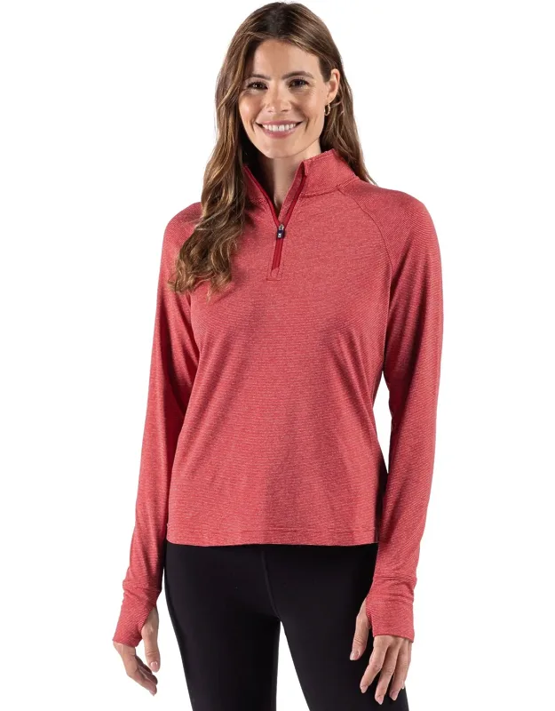 Adapt Recycled Soft Knit Stripe Quarter Zip Pullover