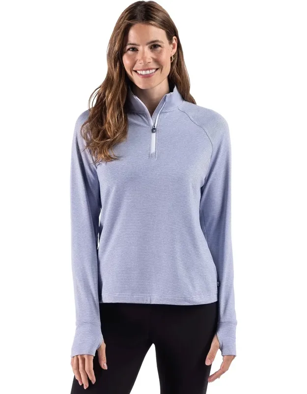 Adapt Recycled Soft Knit Stripe Quarter Zip Pullover