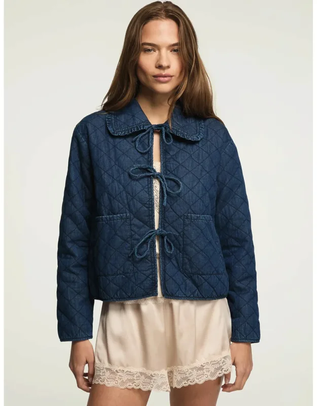 Quilted Peter Pan Collar Jacket