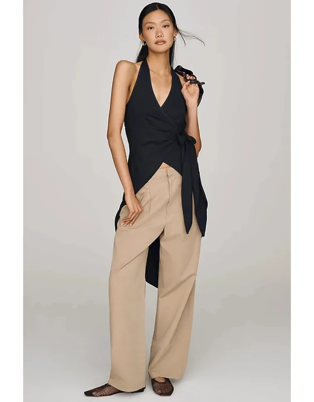Halter Wrap Tunic Top