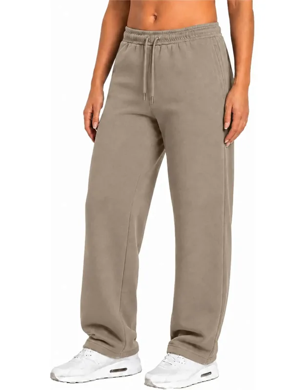 Loose Fit Tech Fleece Performance Sweatpants With Open Bottom