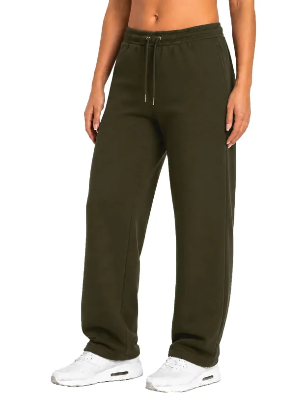 Loose Fit Tech Fleece Performance Sweatpants With Open Bottom