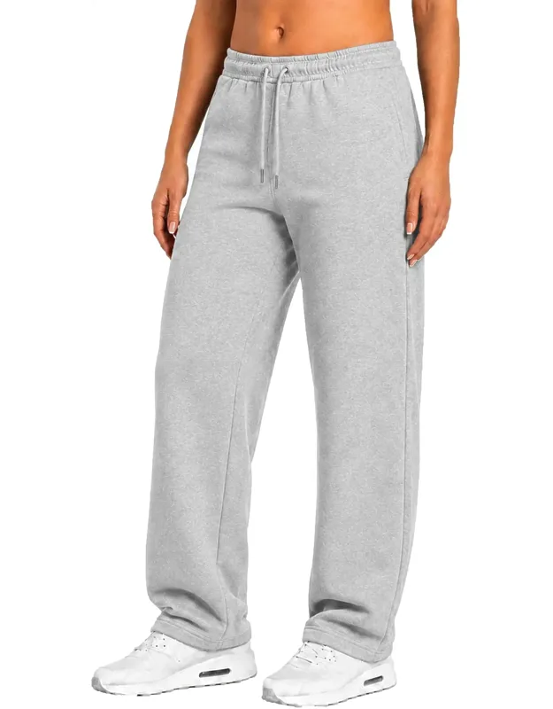 Loose Fit Tech Fleece Performance Sweatpants With Open Bottom