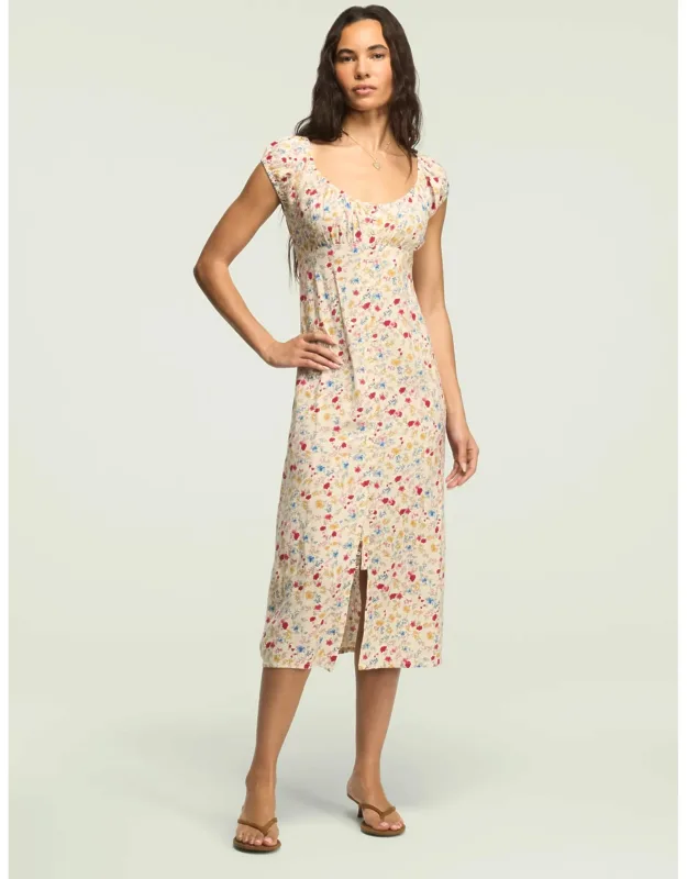Empire Short Sleeve Midi Dress