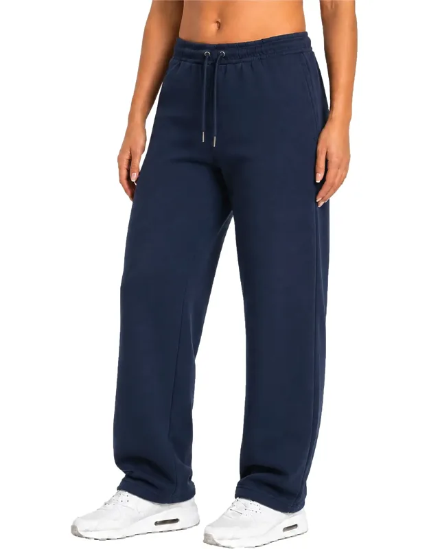 Loose Fit Tech Fleece Performance Sweatpants With Open Bottom