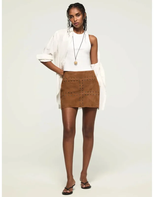 Festival Suede Mini Skirt