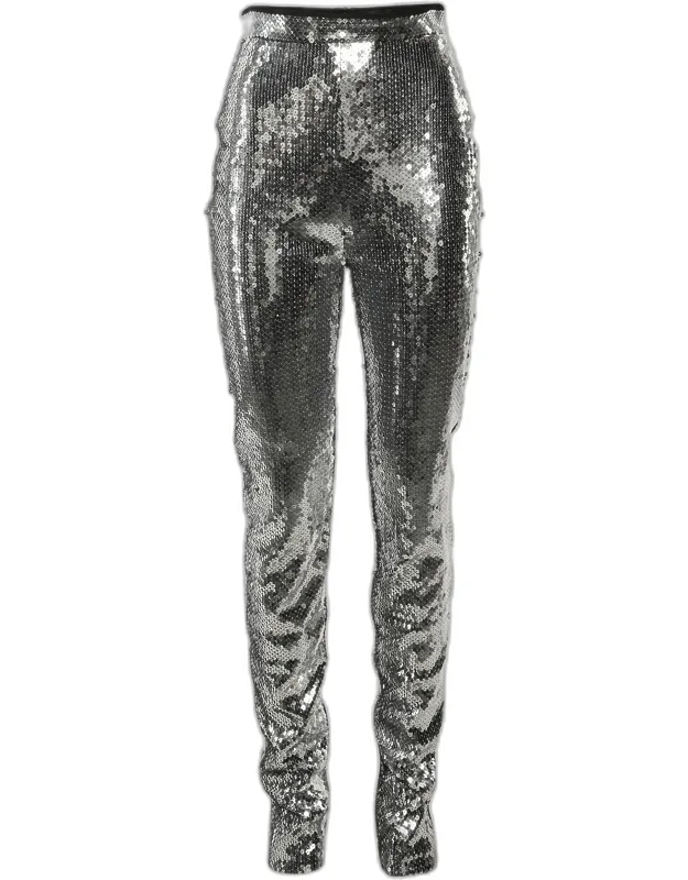 Silver Sequinned Pants