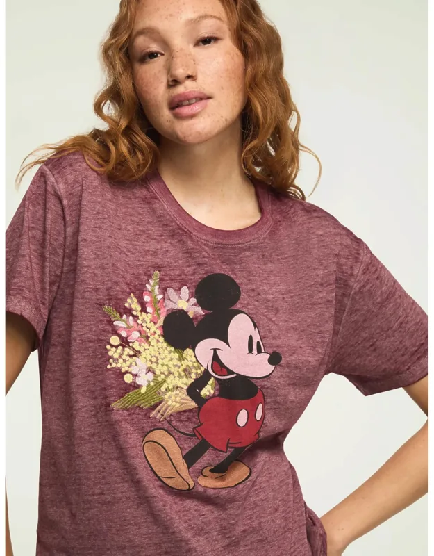 Mickey Flowers Boyfriend Tee