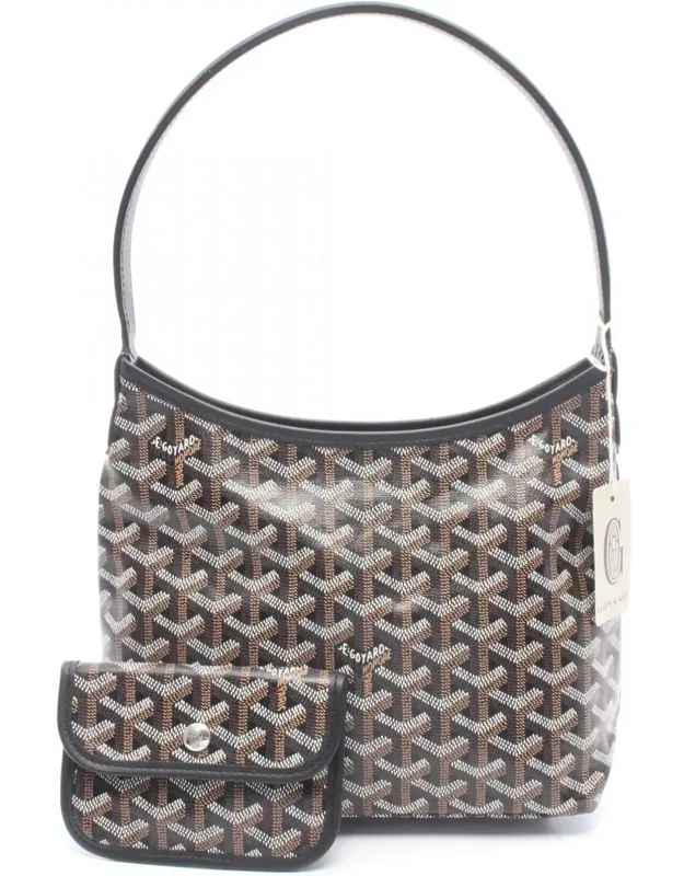Coated Canvas Leather Handbag Pouch (pre-owned)