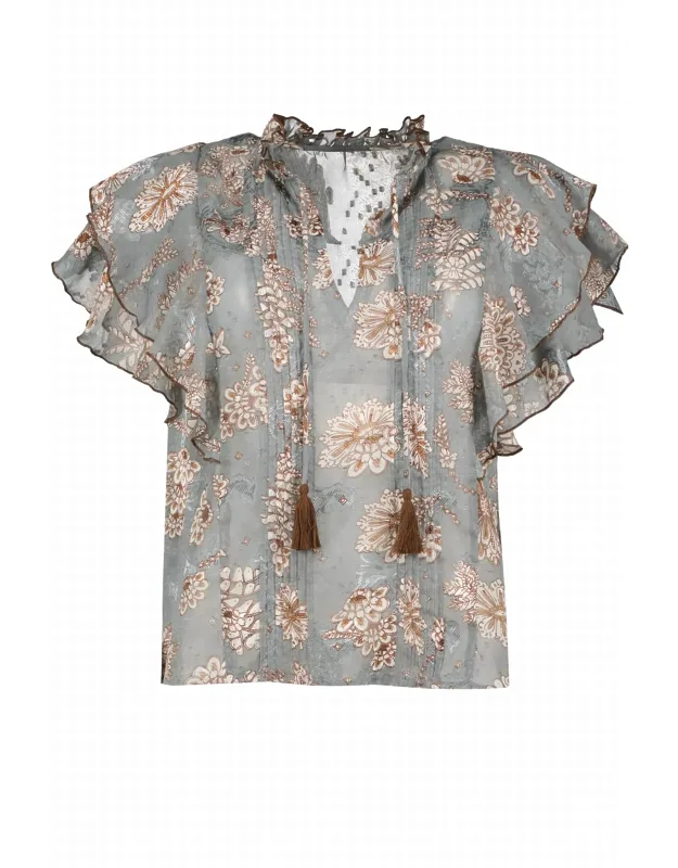 Cleo Flutter Sleeve Top