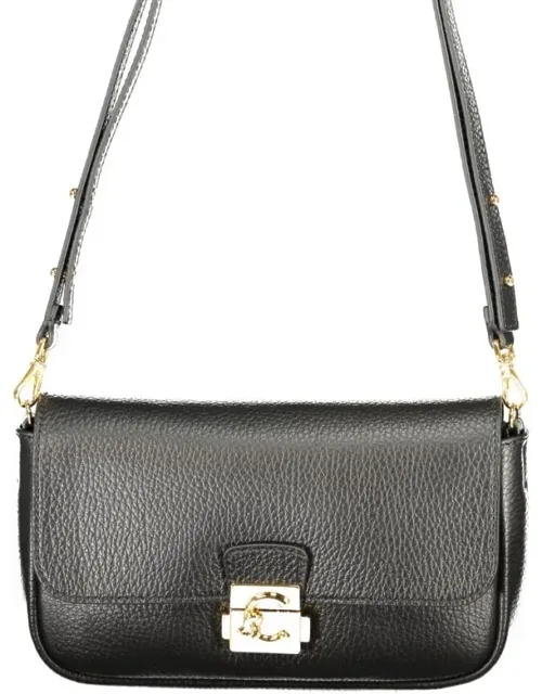 Coccinelle Leather Handbag With Adjustable Shoulder Strap And Internal Card Pocket