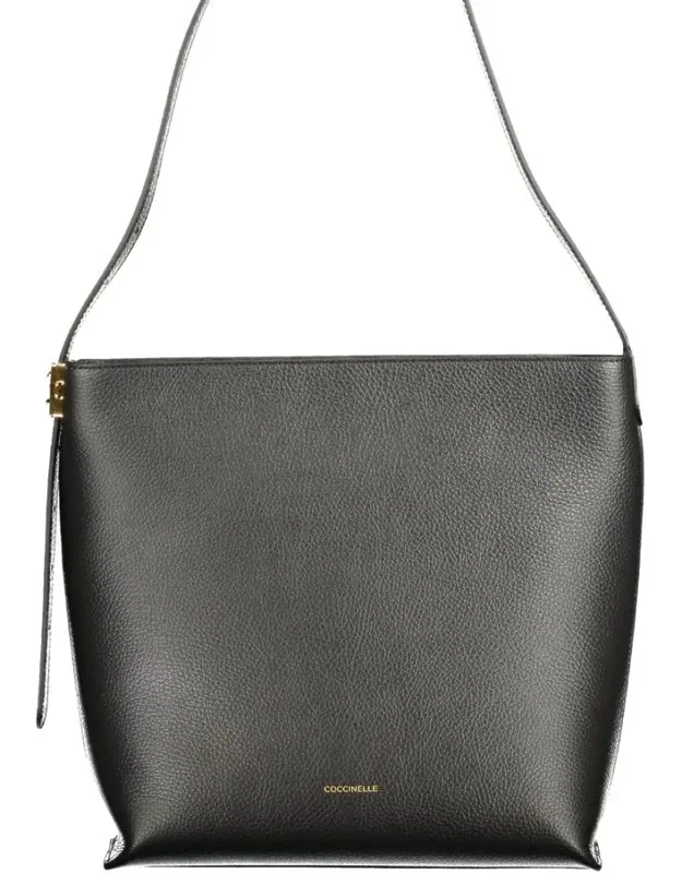 Coccinelle C-me Lock Bag With Adjustable Shoulder Handle And Zip Closure