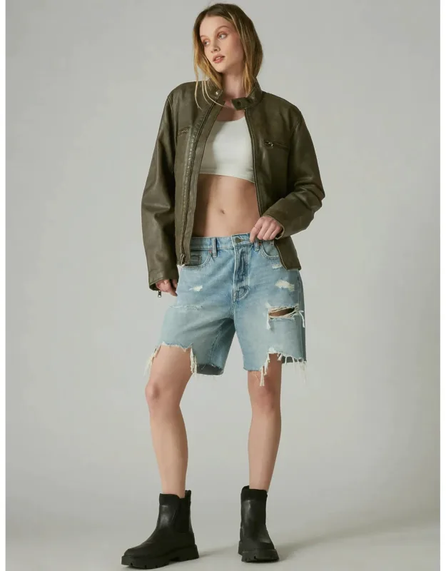 Washed Leather Bonneville Jacket
