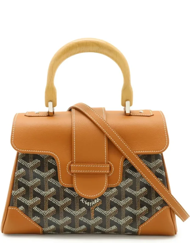 Coated Canvas Leather Handbag Shoulder Bag (pre-owned)